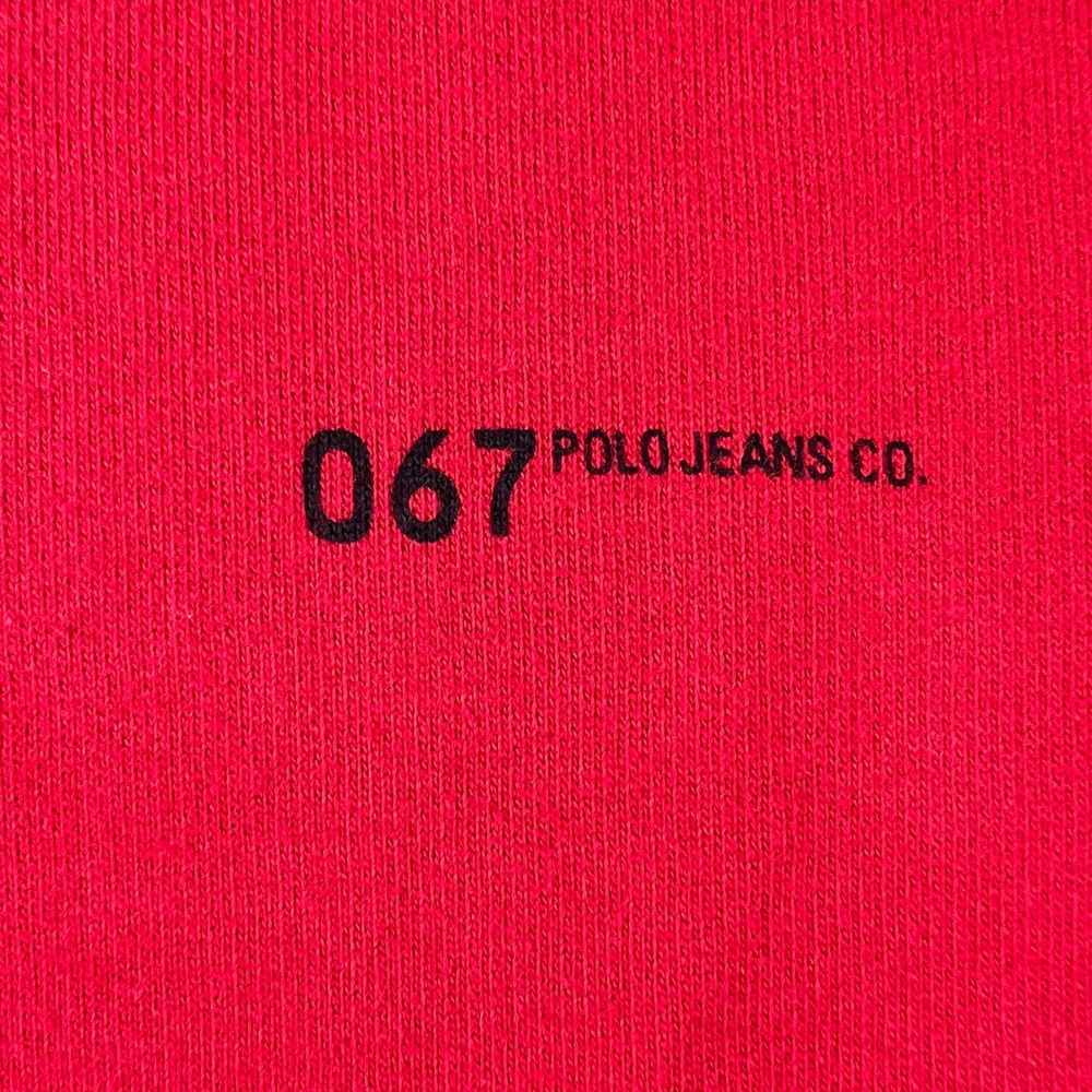 Polo Jeans Co Ralph Lauren Zip Hoodie Women's Small Red Short Sleeve Graphic VTG - Picture 3 of 9